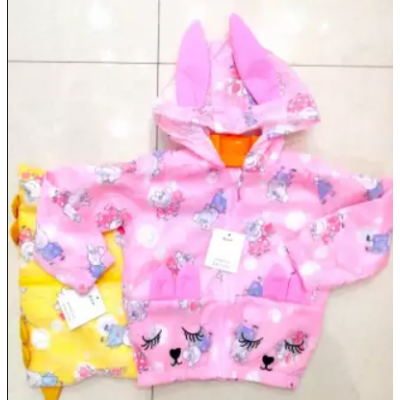 Baby Girls Spring Autumn Cartoon Print Windcheater Outwear jacket Fashion Set